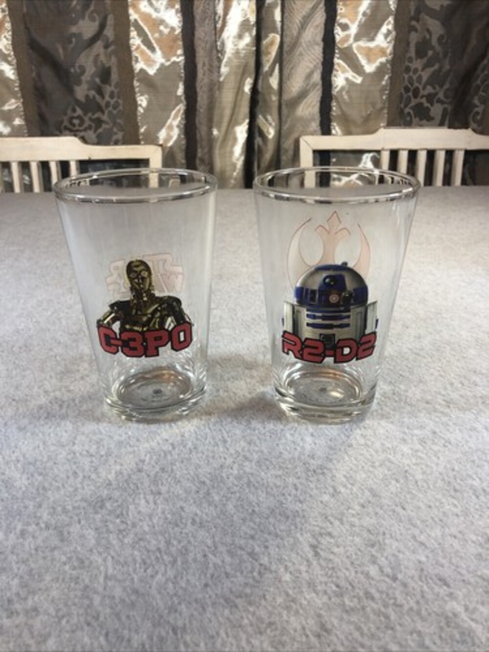 2 Star Wars Zak Designs R2-D2 C-3PO Drink Glass 2016